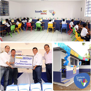 Entrega de Escula ABC/Digital en Santa Rosa, Marzo de 2014. Fundación TIGO