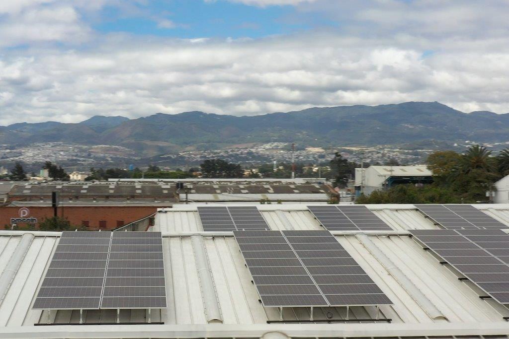 Paneles solares de los edificios Town Nutrition. Fuente: https://goo.su/eWngjH1