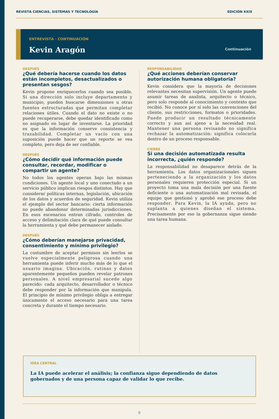 Página 9 de la Revista ECYS XXIX