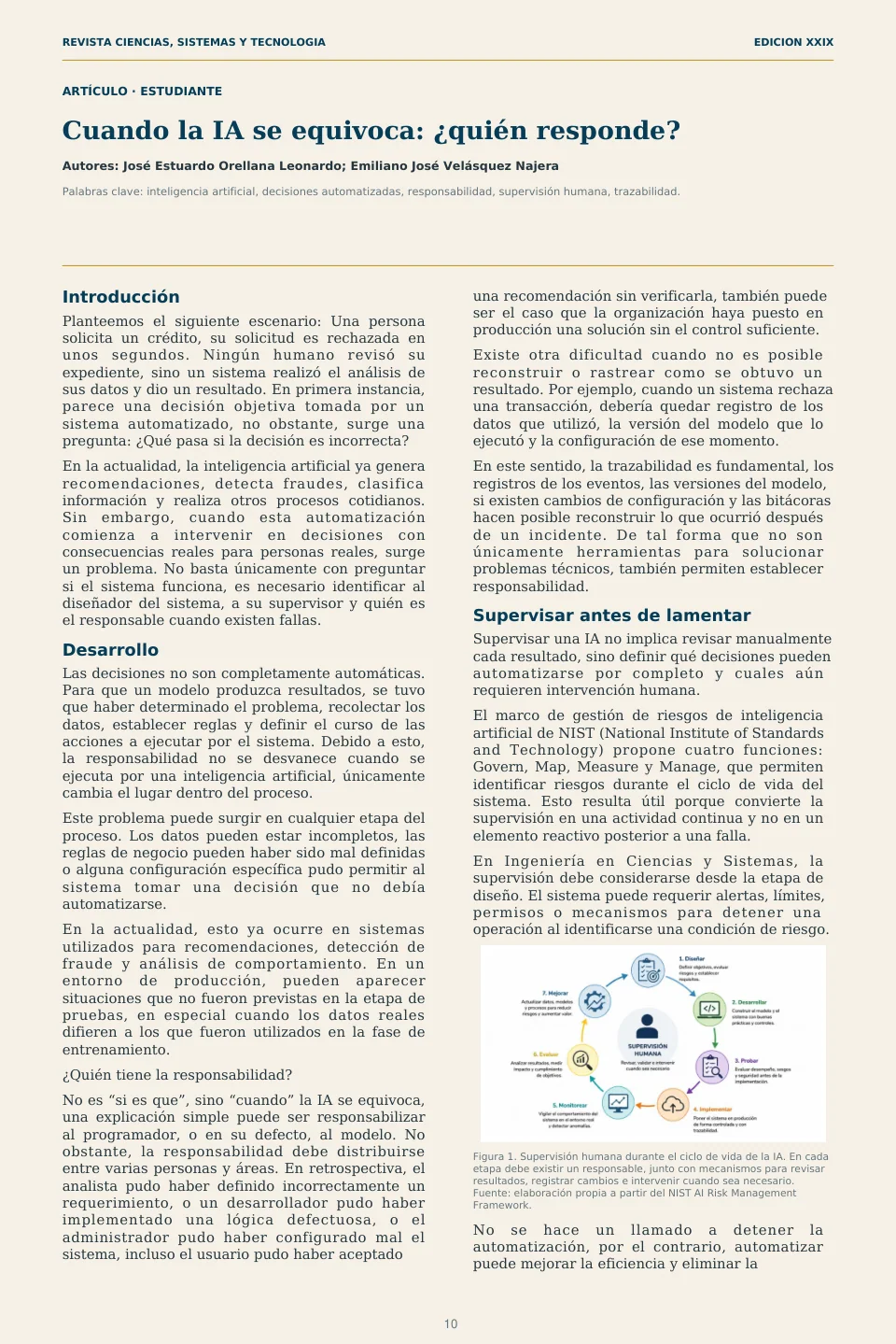 Página 10 de la Revista ECYS XXIX