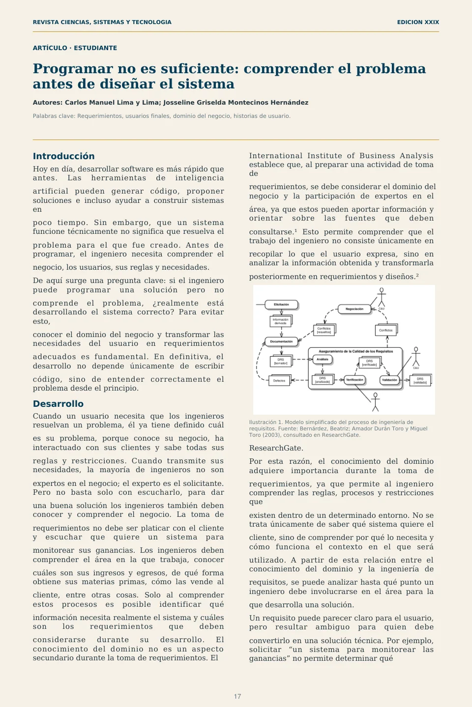 Página 17 de la Revista ECYS XXIX