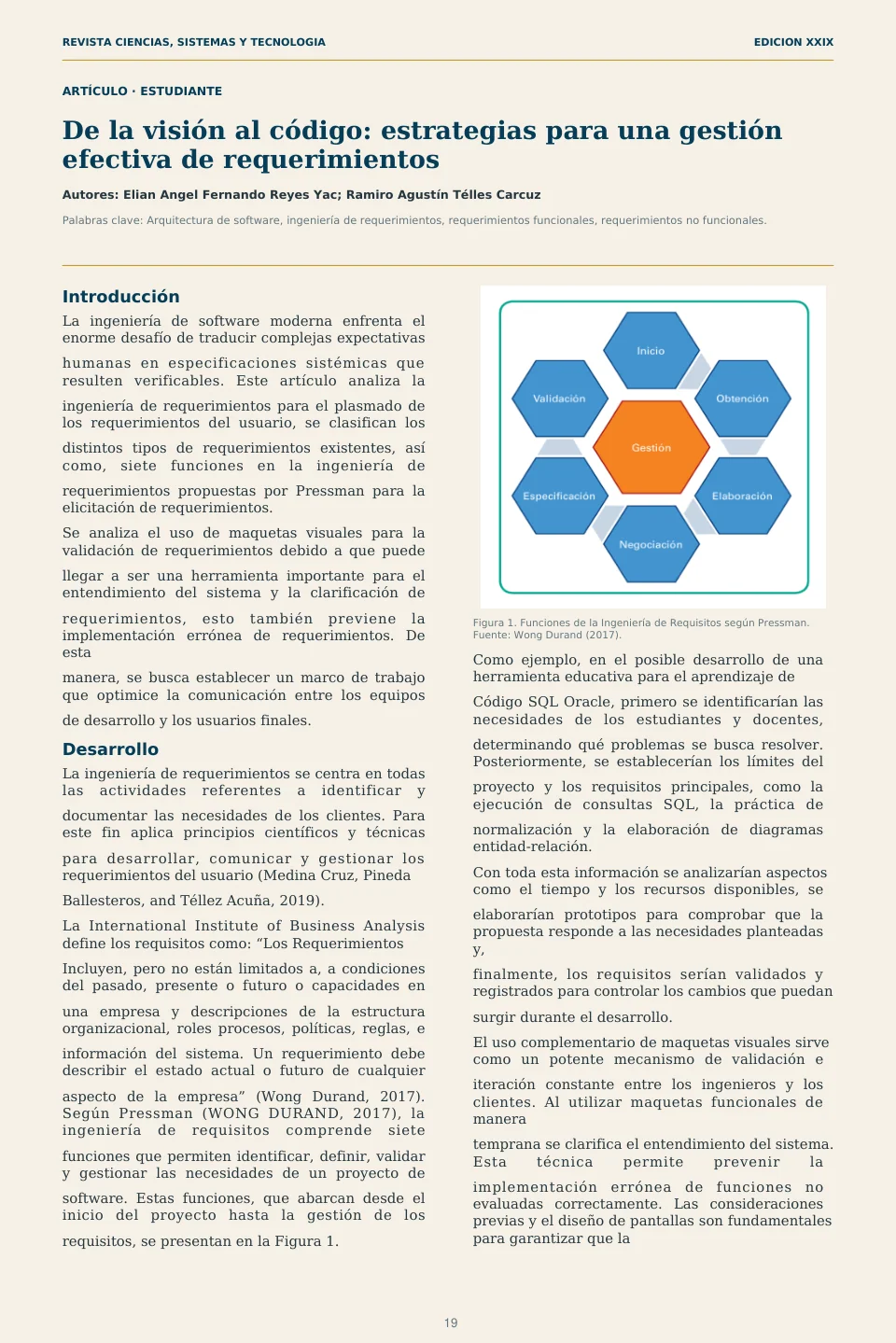 Página 19 de la Revista ECYS XXIX