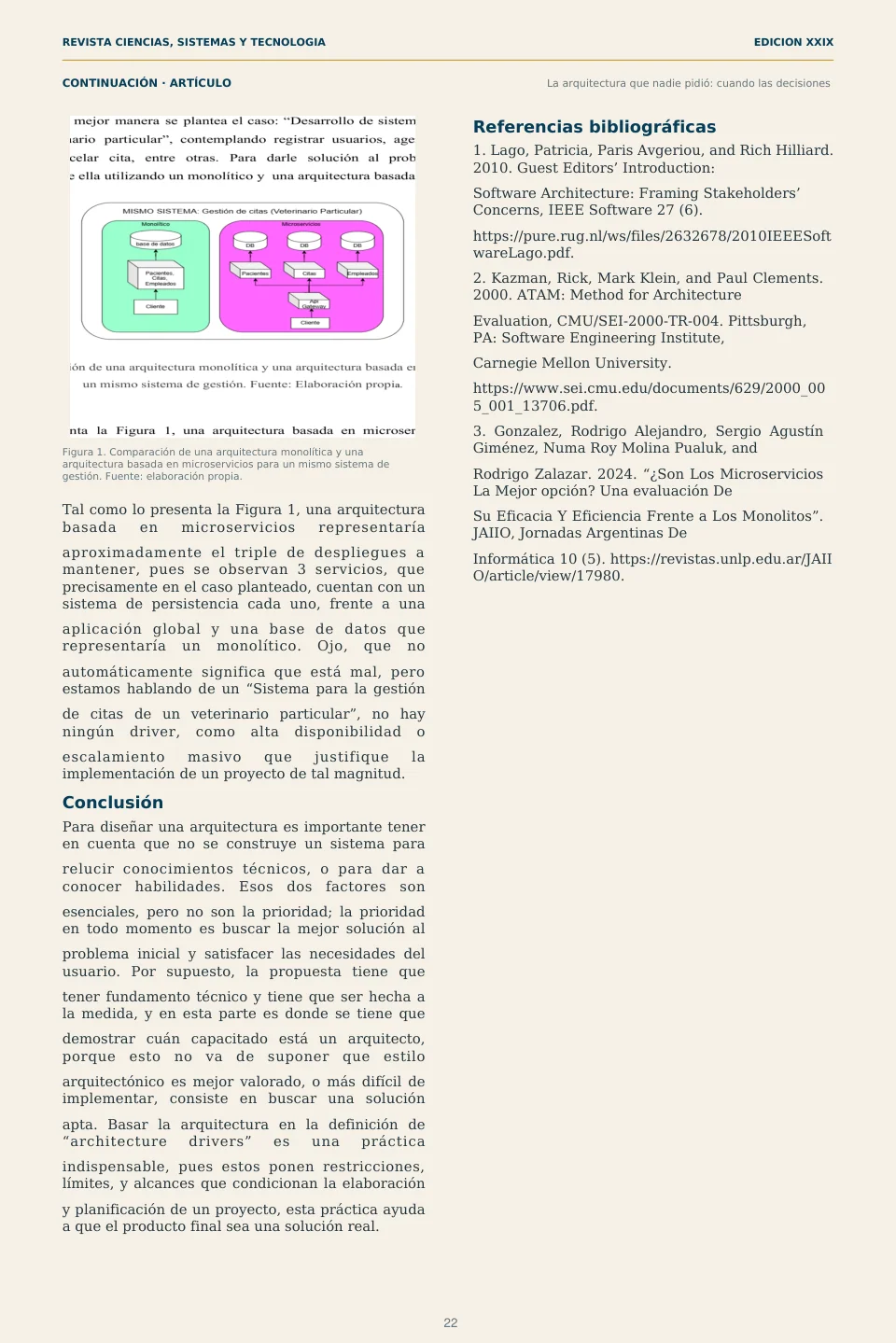 Página 22 de la Revista ECYS XXIX