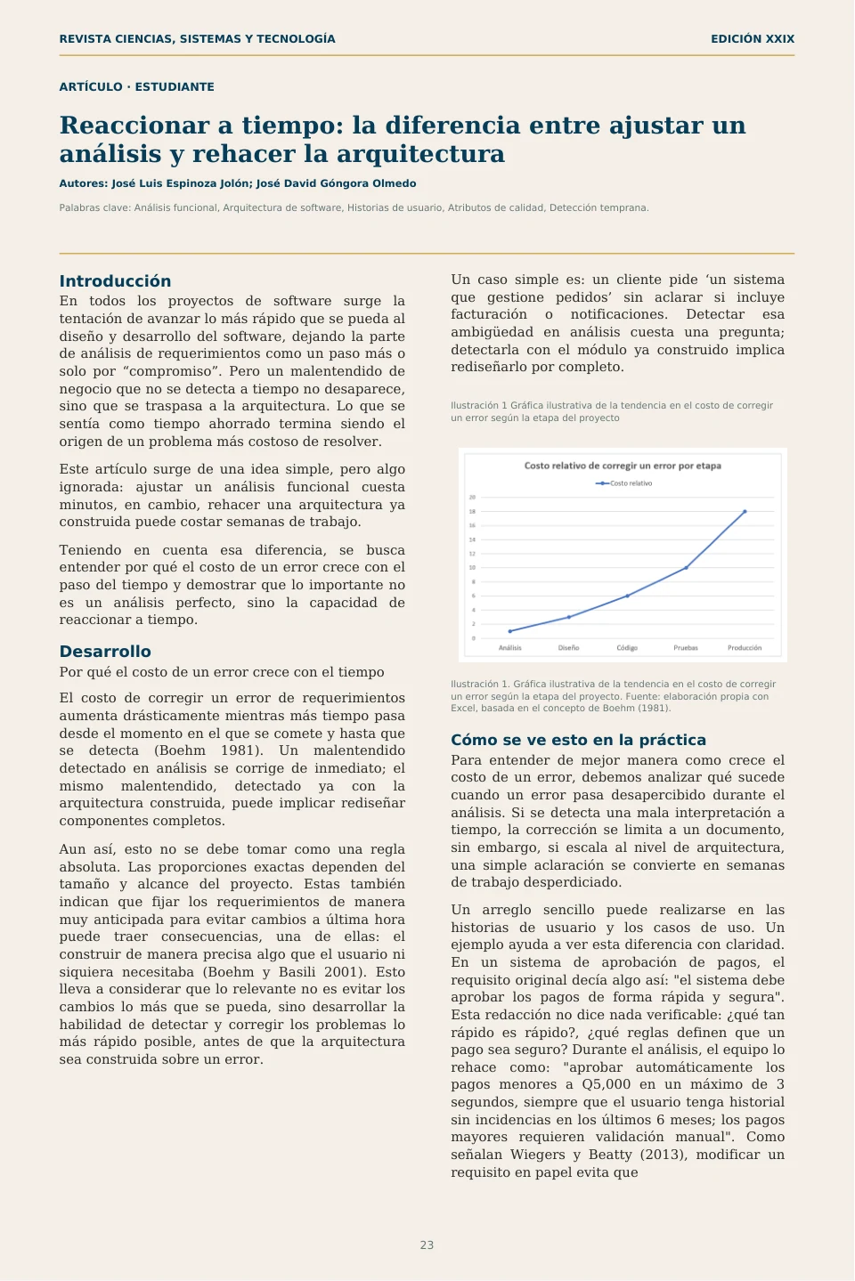 Página 23 de la Revista ECYS XXIX