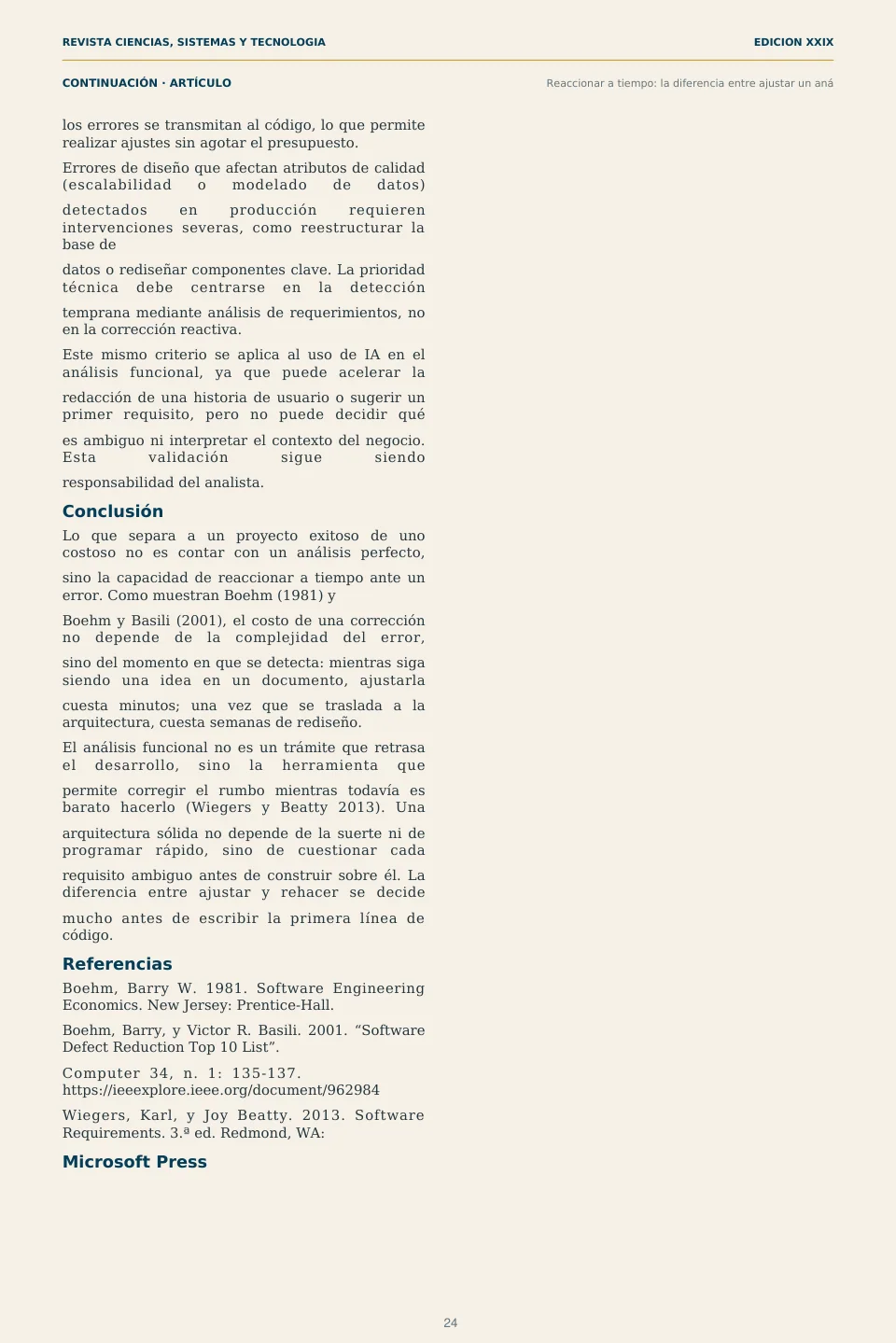 Página 24 de la Revista ECYS XXIX