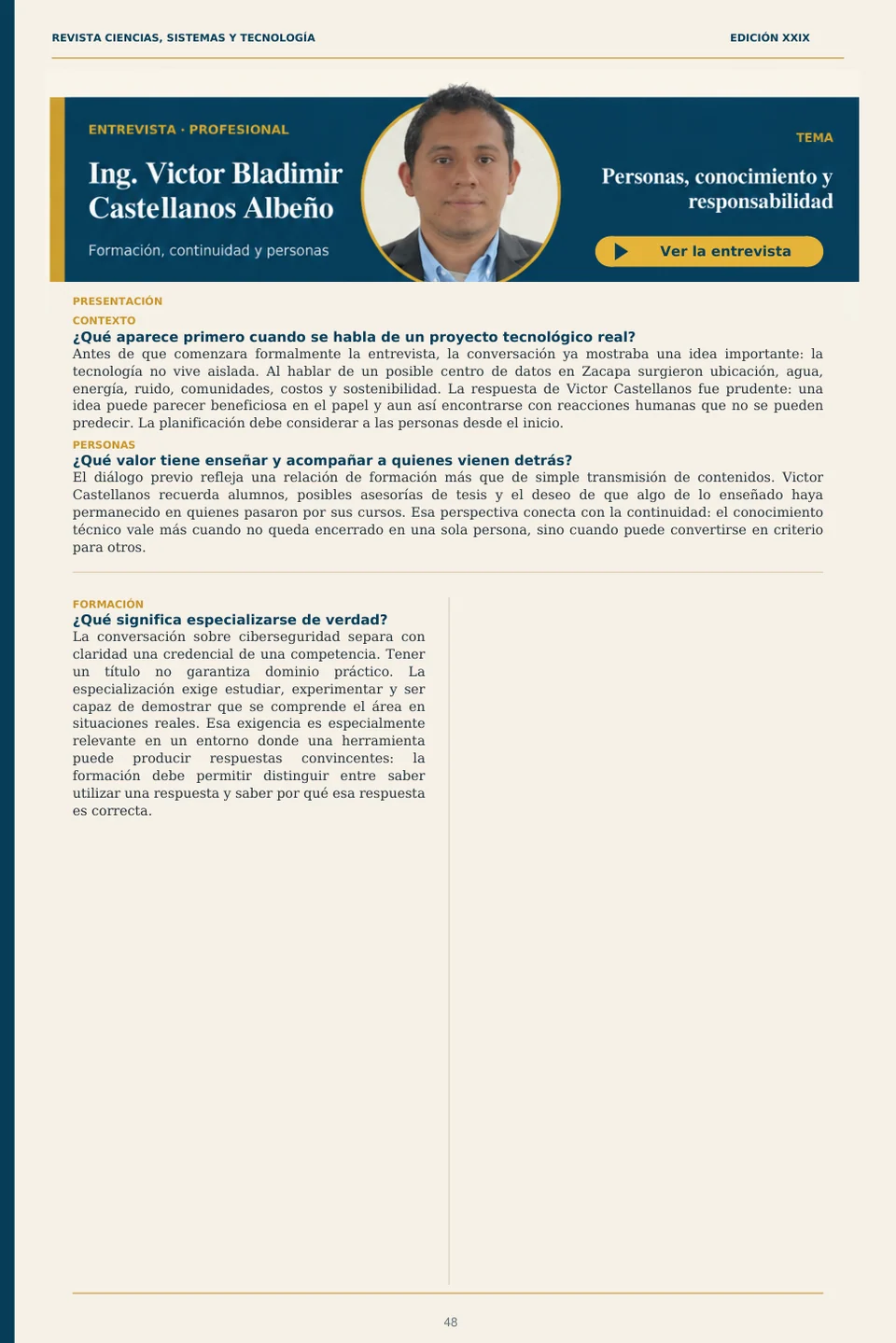 Página 48 de la Revista ECYS XXIX